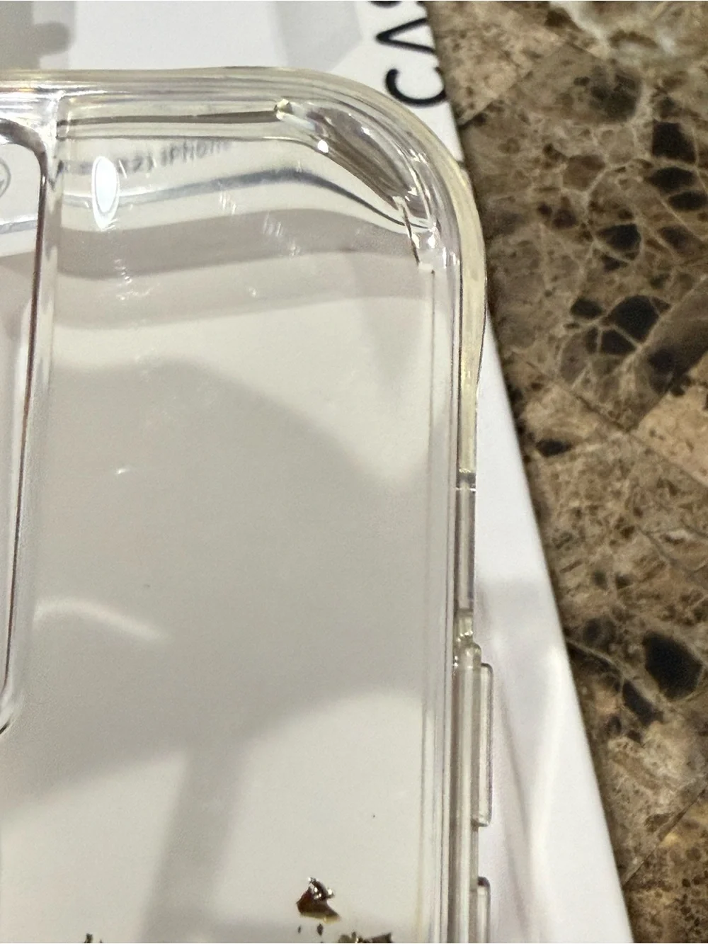 New Case Mate iPhone 6.1” Pro marble gold glitter case